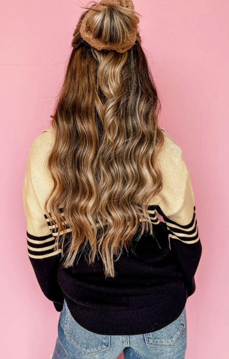 Striped Sophistication - Sweater - Top