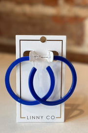 Cobalt - Blue Hoop Earrings