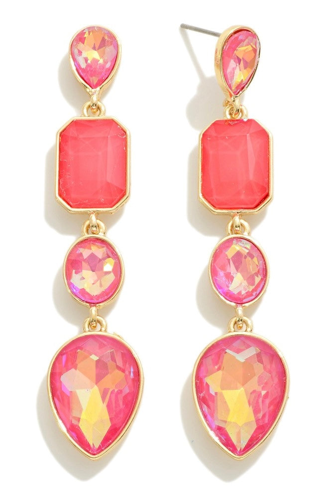 St. Ann - Mixed Coral Crystal - Earrings