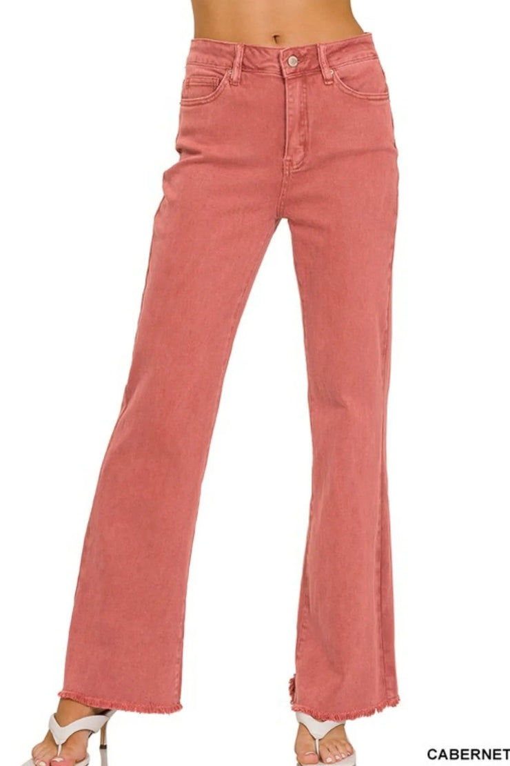 Mauve into Fall - Mineral Wash Cabernet - Jeans