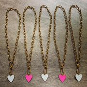 Vital - Heart - White or Pink Available - Necklace