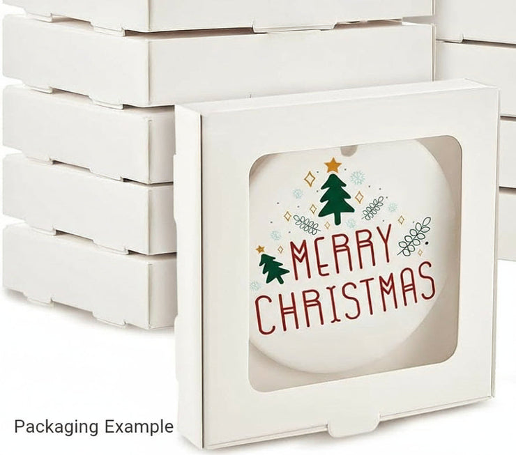 Howdy Christmas - Round Ceramic Christmas Ornament