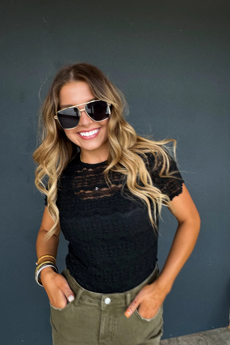 Rosalie Lace - Black - Top