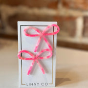 Sydney - Pink Bow Earrings