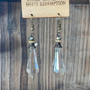 Greta - Point Crystal Drop - Vintage - Earrings