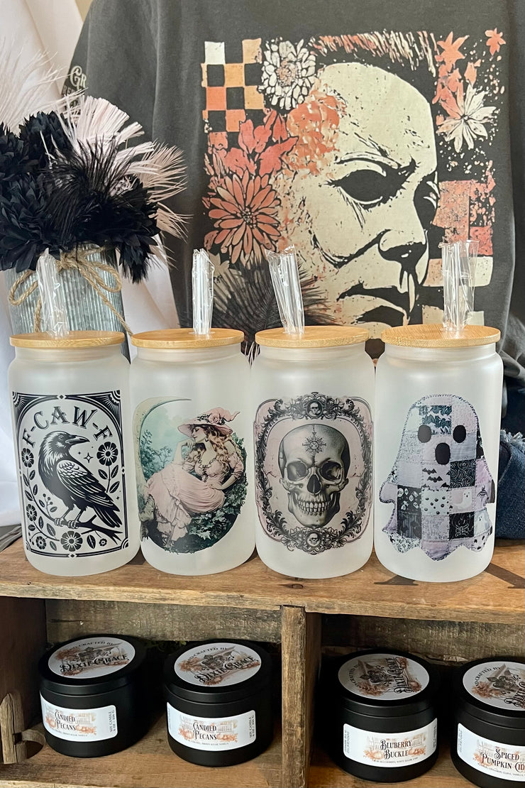 Halloween - Assorted - 16 oz Glass Can