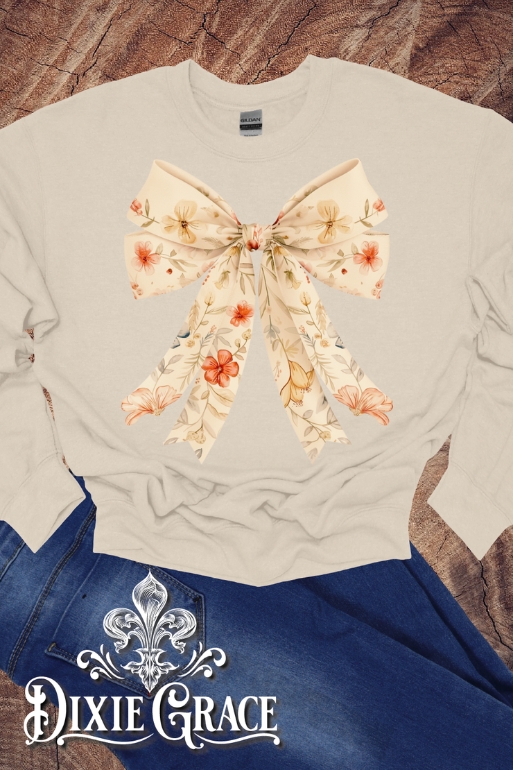 Antique Ivory Boho Bow - Dune - Sweatshirt Option - Graphic Tee