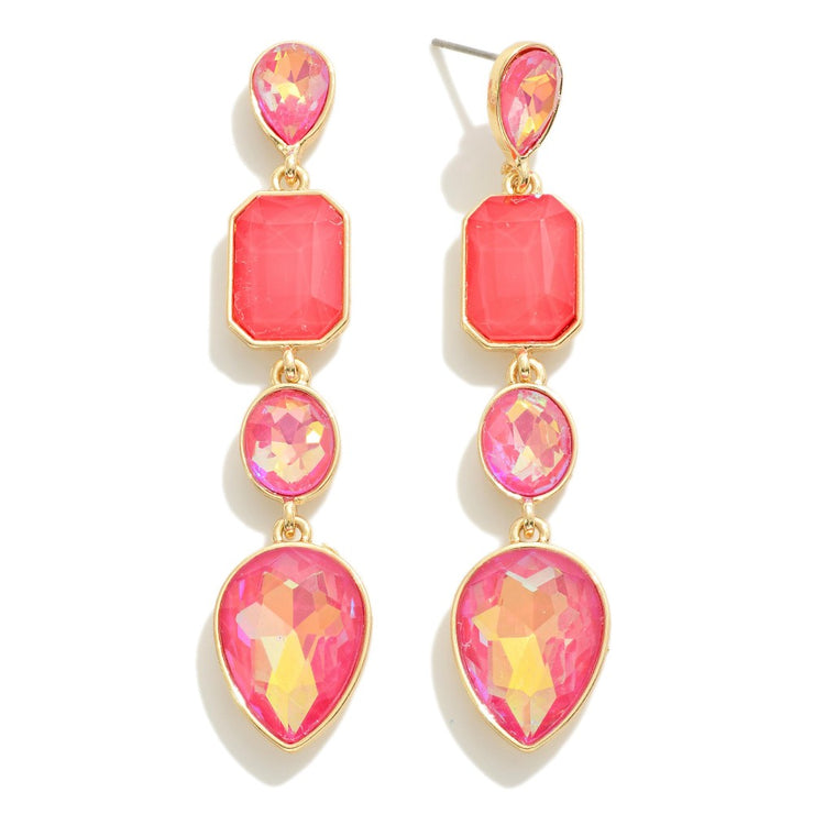 St. Ann - Mixed Coral Crystal - Earrings