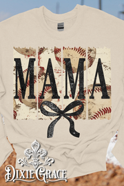 Mama Baseball - Natural - Sweatshirt and Hoodie Option - Graphic Tee