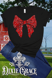 Bandana Bow - Black - Sweatshirt Option - Graphic Tee