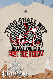 Thou Shall Not Steal Baseball - Natural - Youth, Sweatshirt, Hoodie Option - Graphic Tee