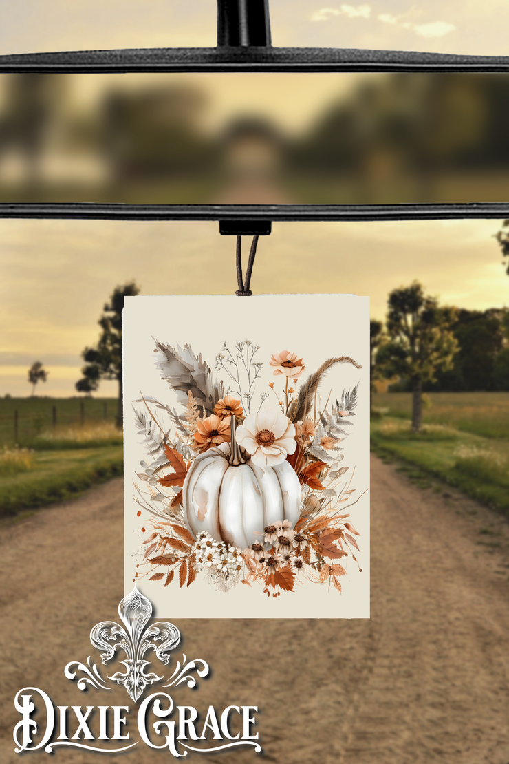 Boho White Pumpkin - Air Freshener