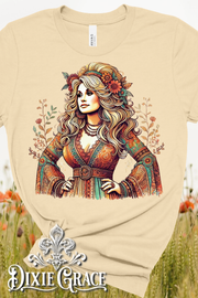 Boho Dolly - Natural - Sweatshirt Option - Graphic Tee