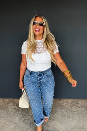 Rosalie Lace - White - Top