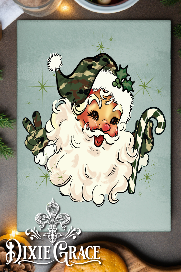 Camo Santa - Glass Cutting/Charcuterie Board