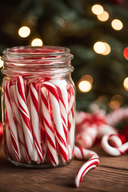 Candy Cane Lane - 11 oz Glass Candle - Cotton Wick