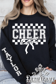 Custom Sport and Name on Sleeve - Black - Youth, Sweatshirt, Hoodie Option - Graphic Tee