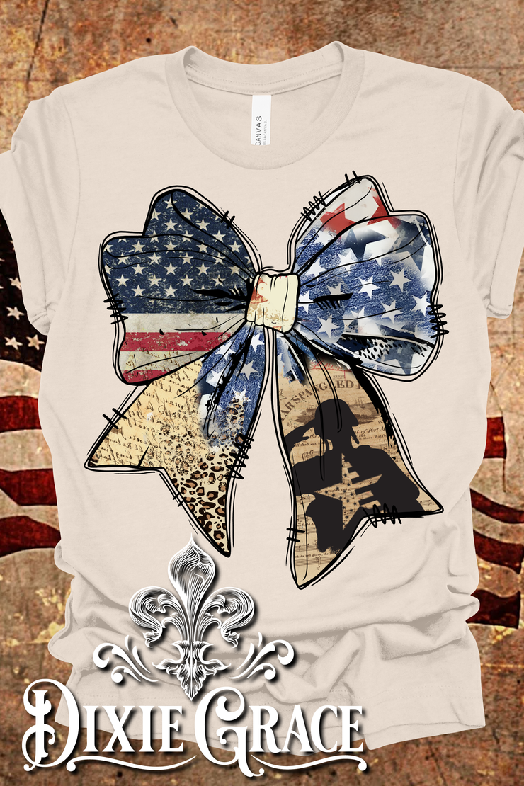 Coquette American - Honor - Natural - Youth, Tank, Sweatshirt, Hoodie Option - Graphic Tee