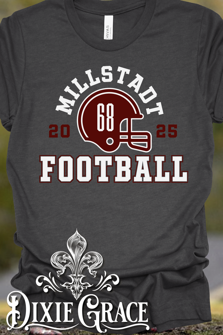 Custom Football - Vintage Helmet - Front Facing - Youth, Long Sleeve, Sweatshirt, Hoodie Option - Graphic Tee