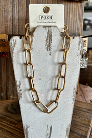 Linden - Oval Link Layering Chain - Gold - Necklace