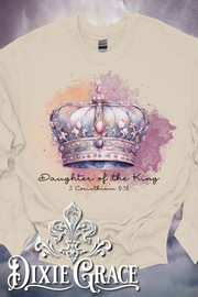 Daughter of the King - Natural - Sweatshirt Option - Graphic Tee