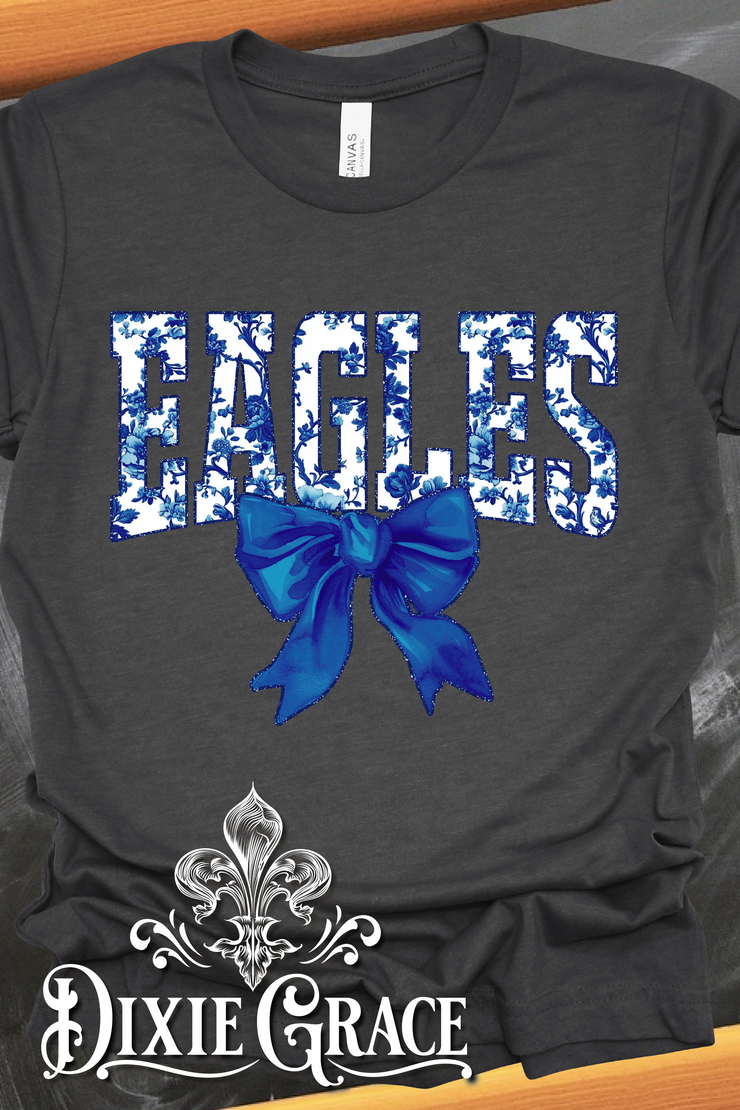 Eagles in Toile - Dark Heather Gray - Youth, Sweatshirt, Hoodie Option - Graphic Tee