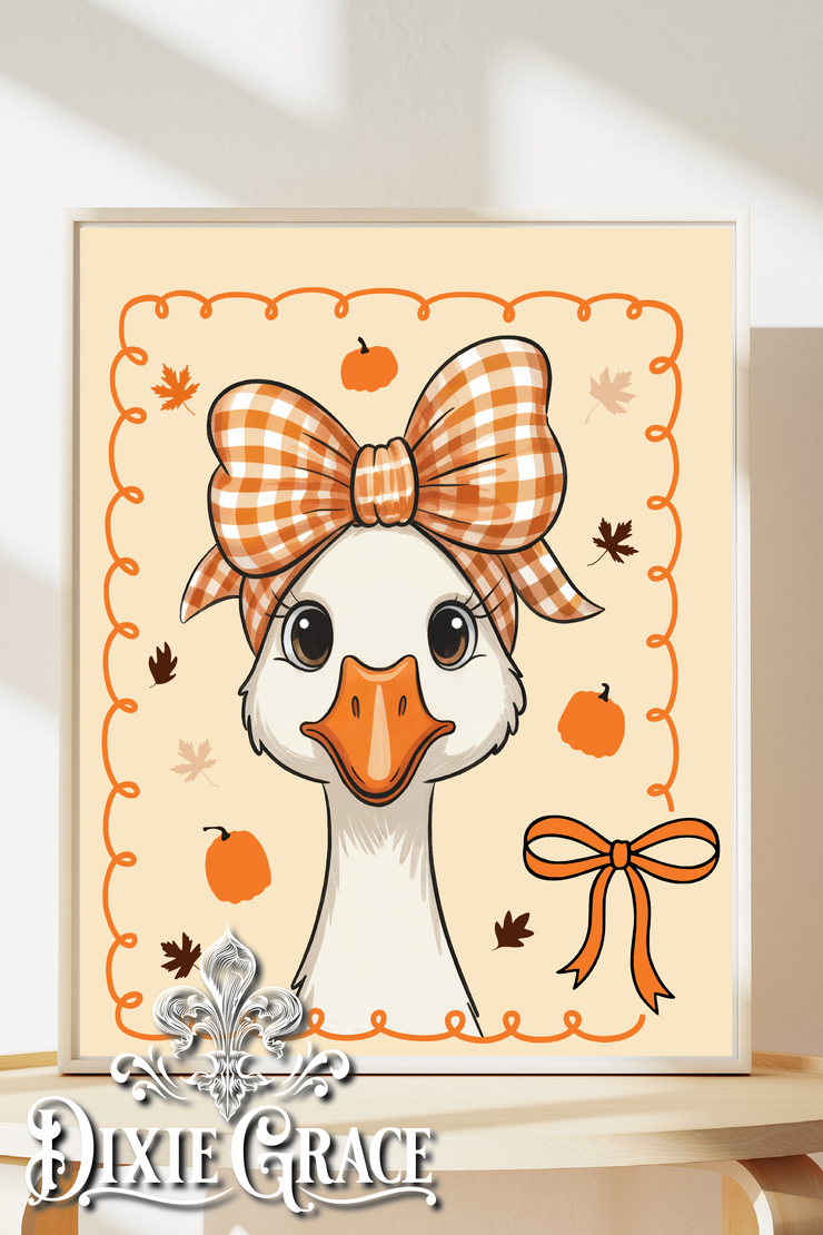 Fall Goose - Two Sizes - Wooden Box Sign