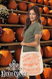 Farm Fresh Pumpkins - Gift - Canvas - Two Options - Tote Bag