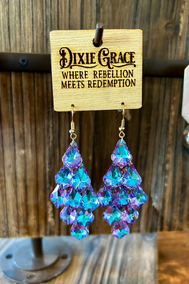 Delilah - Fringe Glass Drop - Earrings