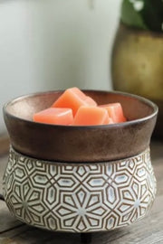 Wax Warmer - Geometric Bronze