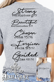 God Says I Am - Heather Gray - Back Option - Sweatshirt Option - Graphic Tee