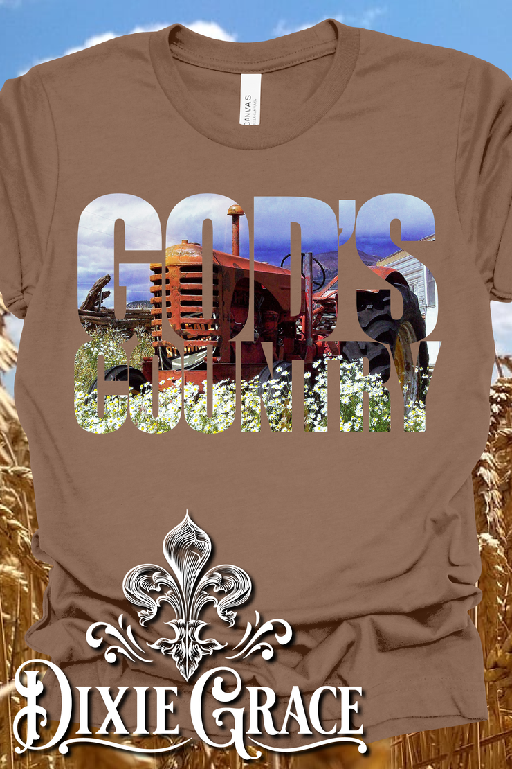 God's Country (Tractor) - Vintage Brown - Youth, Sweatshirt, Hoodie Option - Graphic Tee