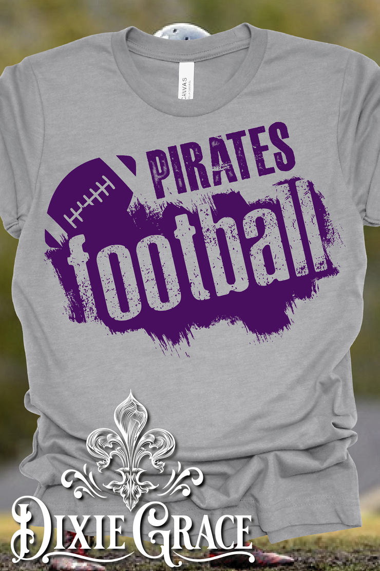 Custom Team Grunge Football - Cement - Youth, Long Sleeve, Sweatshirt, Hoodie Option - Graphic Tee