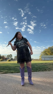 Justice - Black Fringe - Skirt