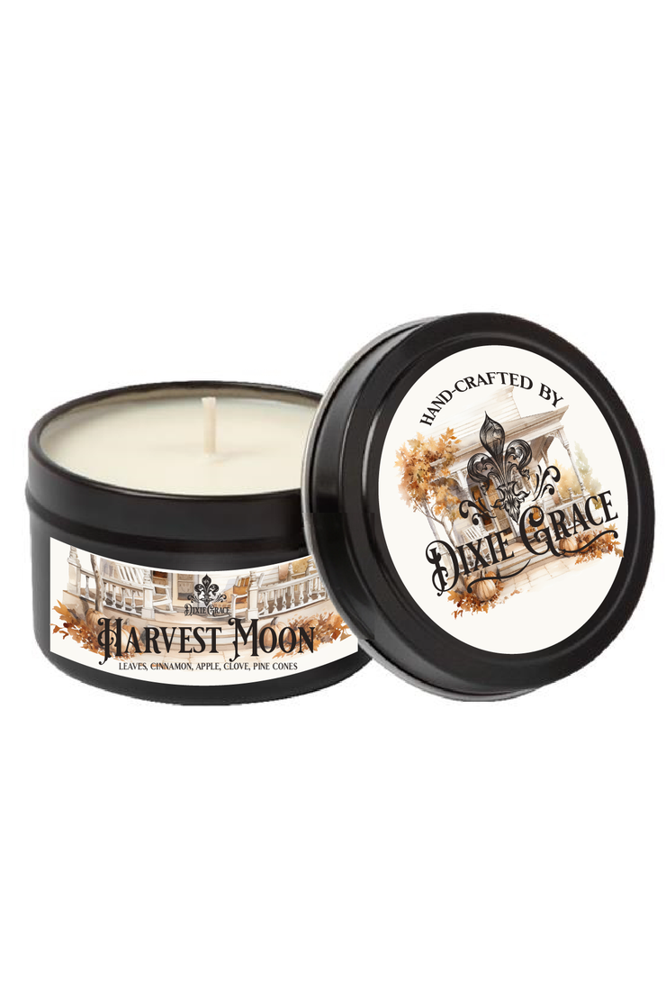 Harvest Moon - 8 oz Candle Tin - Cotton Wick