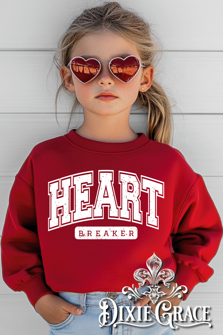 Heart Breaker - Youth - Red or Black - Graphic Sweatshirt