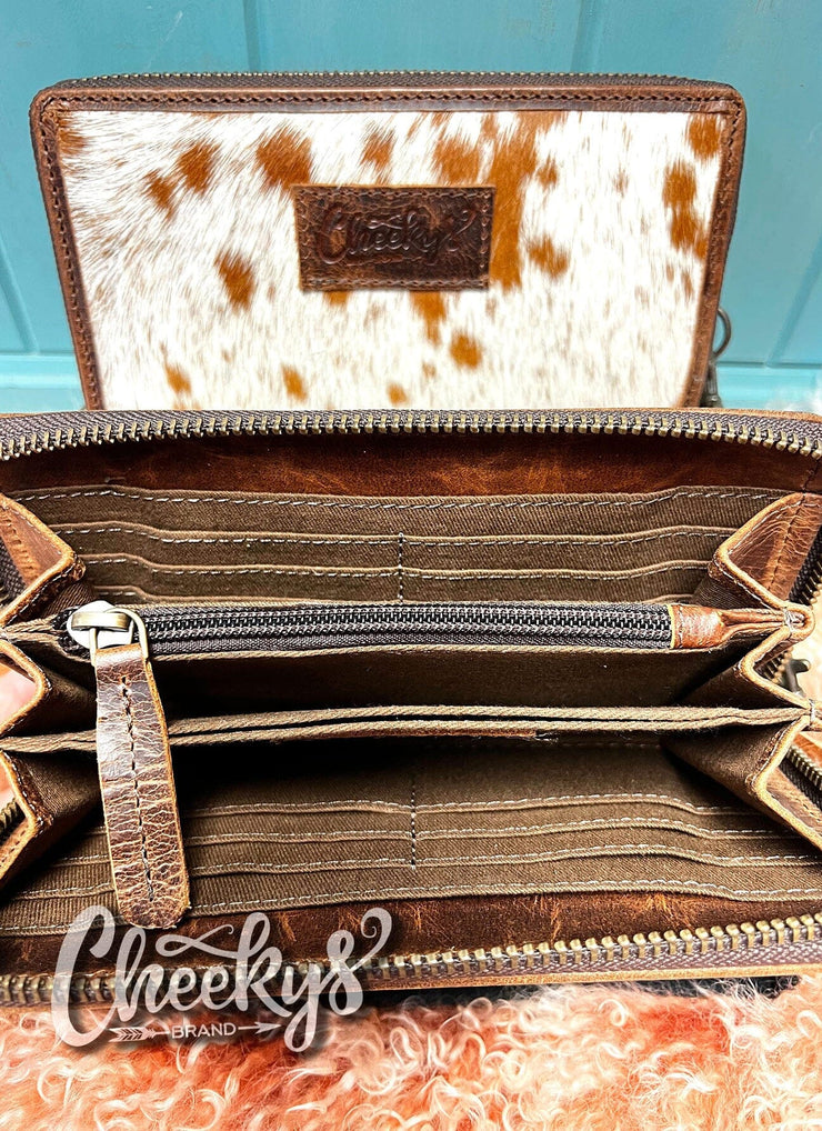 Betsy - Brown - Hair on Hide - Clutch/Wallet