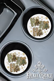 HoHoHo Camo - Set of 2 - Car Coasters