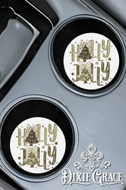 Holly Jolly Camo - Set of 2 - Car Coasters