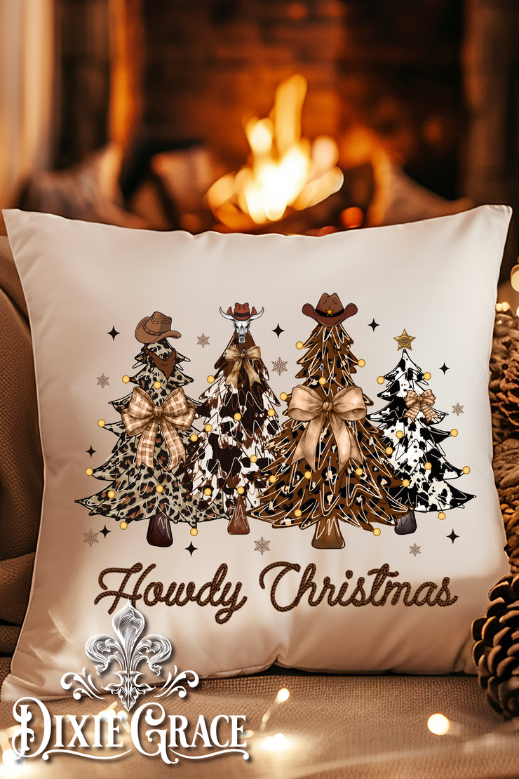 Howdy Christmas - Includes Insert - Throw Pillow
