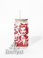 I Put Out for Santa - Frosted 16 oz Glass Can