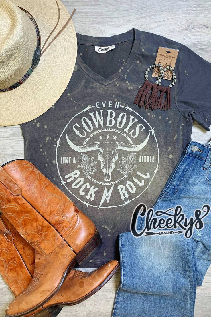 Even Cowboys Like A Little Rock n' Roll - Graphic Tee