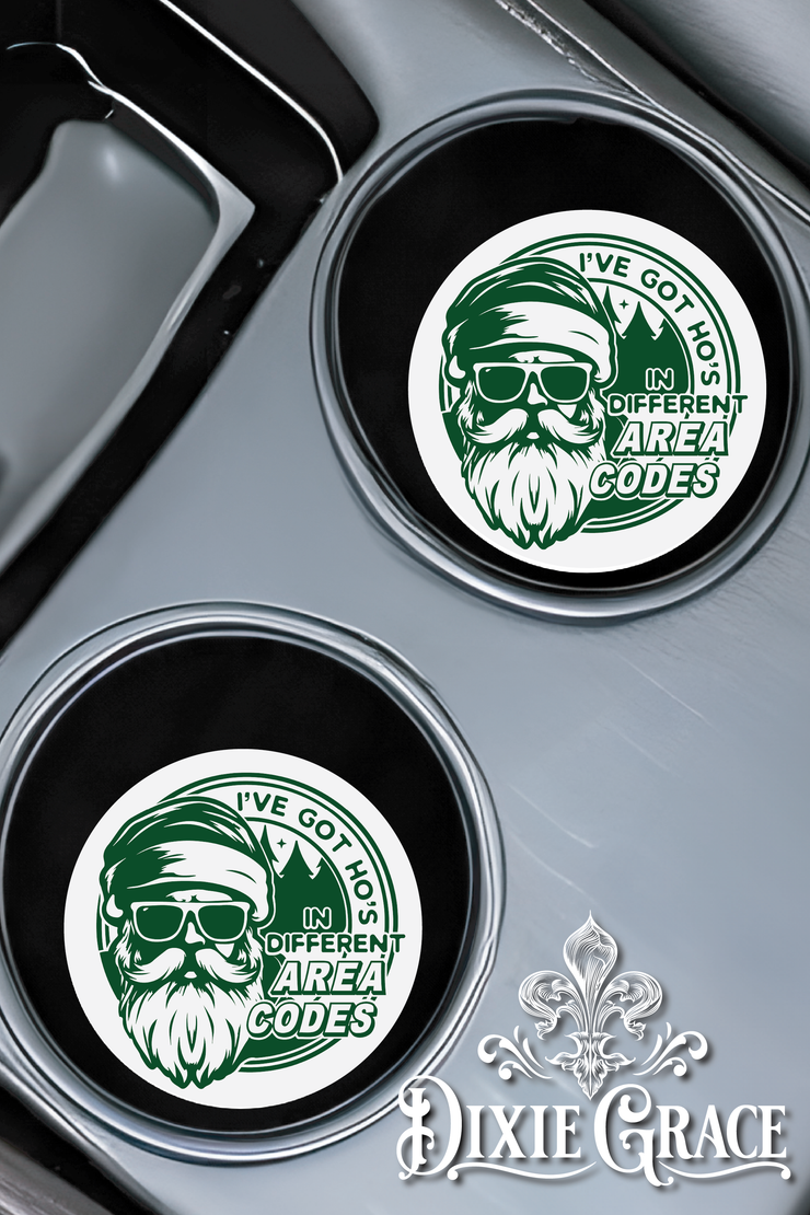 I've Got Hoes in Different Area Codes - Set of 2 - Car Coasters