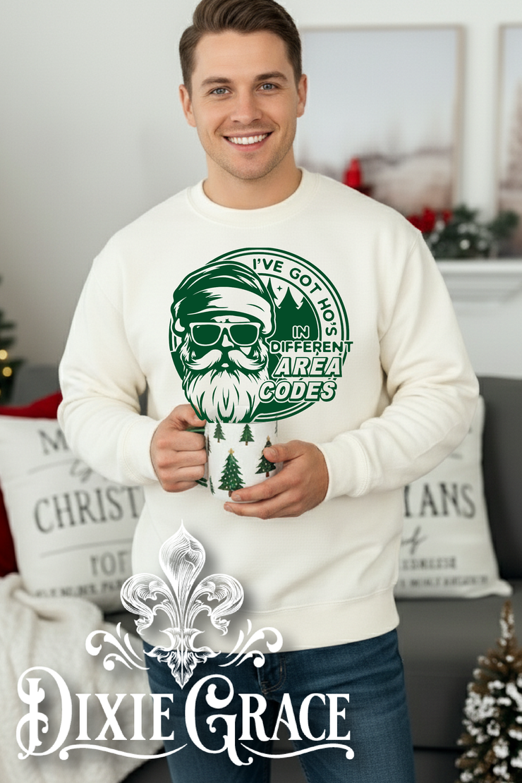 I've Got Hoes in Different Area Codes - White - Youth, Long Sleeve, Sweatshirt Option - Graphic Tee