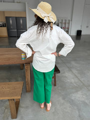 Essential White Oxford Shirt – Oversized Fit with Statement Cuffs