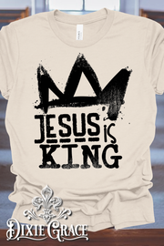 Jesus Is King - Natural - Sweatshirt Option - Graphic Tee