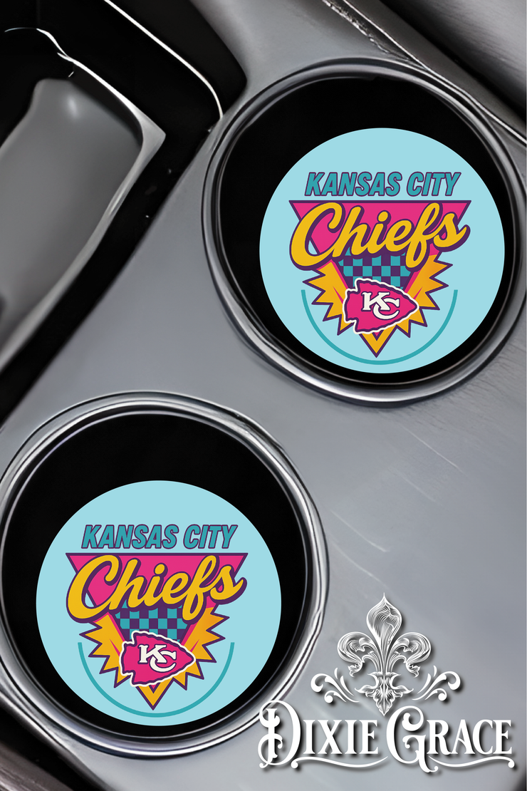 KC Retro - Set of 2 - Car Coasters