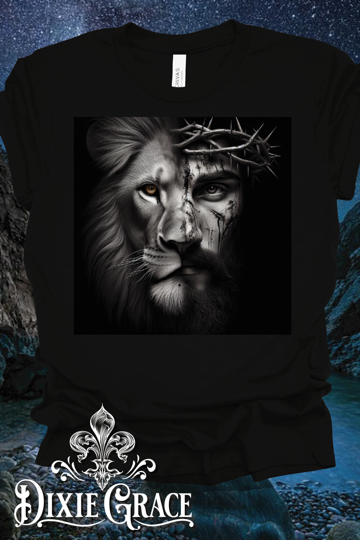 Lion - Black - Sweatshirt Option - Graphic Tee