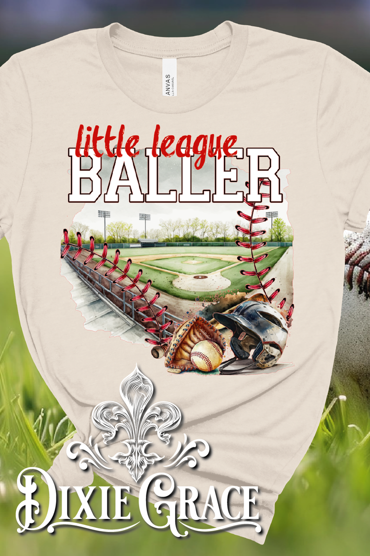 Little League Baller - Natural - Youth, Sweatshirt, Hoodie Option - Graphic Tee - Graphic Tee