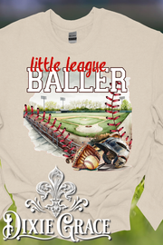 Little League Baller - Natural - Sweatshirt and Hoodie Option - Graphic Tee